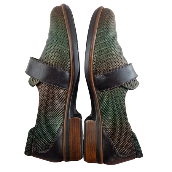 Naot Wind Loafers Womens 8 8.5 Brown Green Irridescent Adjustable Strap Academia - Picture 8 of 11